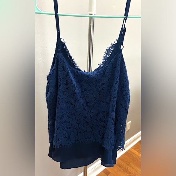 White House Black Market Blue Lace Camisole - Picture 6 of 8